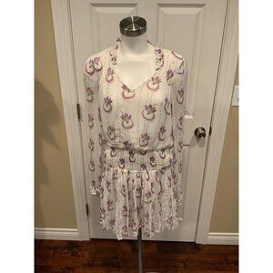 Free People White Floral Pattern Wild Horses Dream Catcher Dress, Size Small
